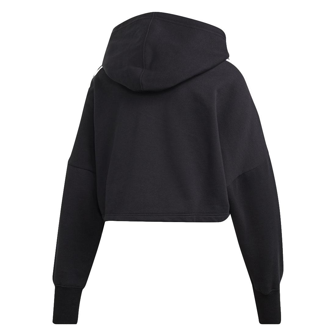 Rayure Sur Capuche Femmes 3 Sweat Court Originaux Détails Adidas Noir Blanc 9DH2IWEY